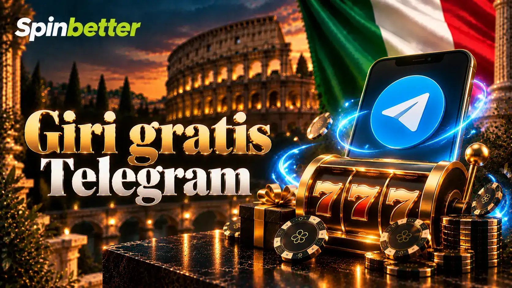 I cento giri gratis per l'iscrizione al canale Telegram di SpinBetter