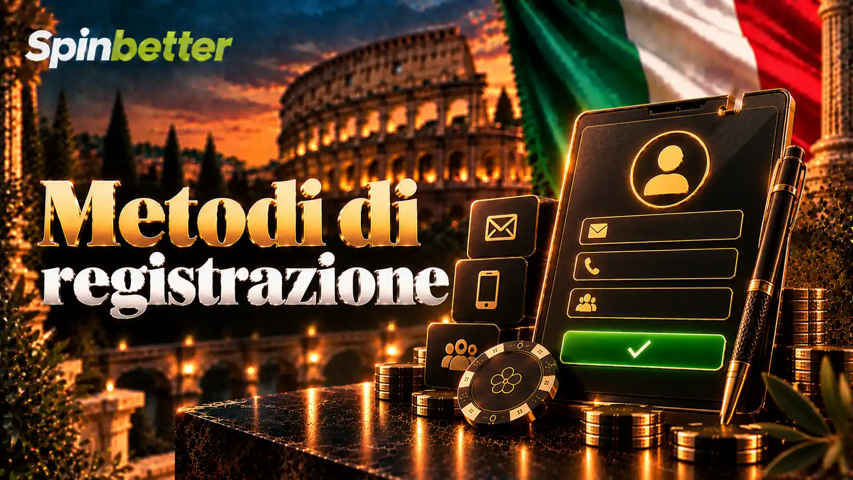 Le modalità di registrazione disponibili sul sito SpinBetter