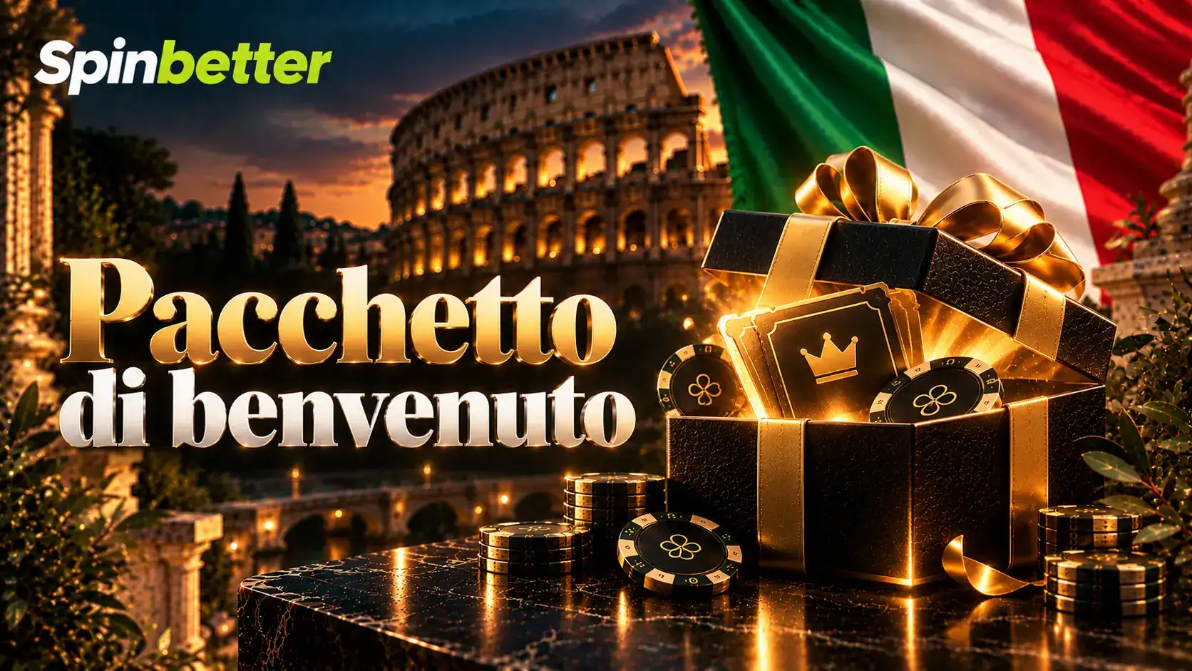 Struttura del pacchetto di benvenuto casinò di SpinBetter su quattro depositi